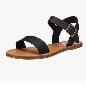 Steve Madden Black and Tan Women's Sandals
